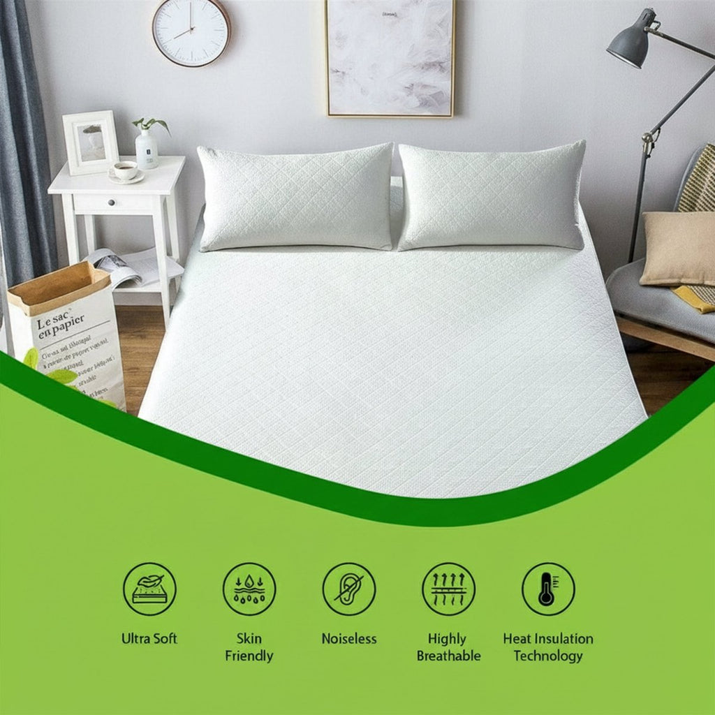 OLIVIA ROCCO Bamboo Quilted Waterproof Mattress Protector with Extra Deep Pocket Elastic - Joe’s Haven