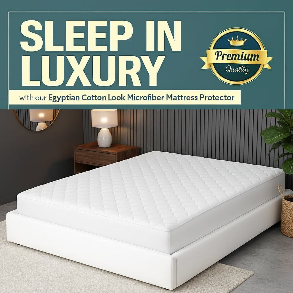 OLIVIA ROCCO Egyptian Cotton Quilted Waterproof Mattress Protector Extra Deep Deep Fitted Easy-Care Protection - Joe’s Haven