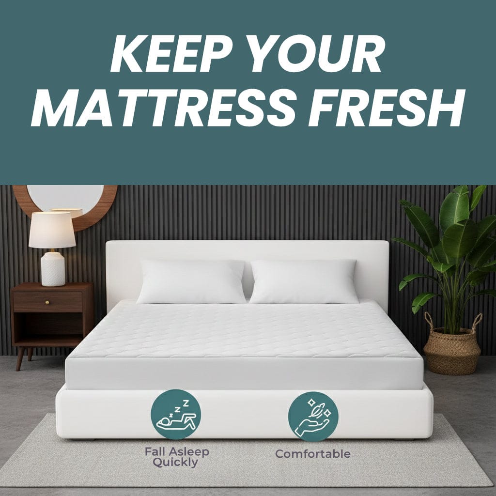 OLIVIA ROCCO Egyptian Cotton Quilted Waterproof Mattress Protector Extra Deep Deep Fitted Easy-Care Protection - Joe’s Haven