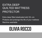 OLIVIA ROCCO Quilted Extra Deep Mattress Protector Microfibre Top Waterproof Reverse - Joe’s Haven