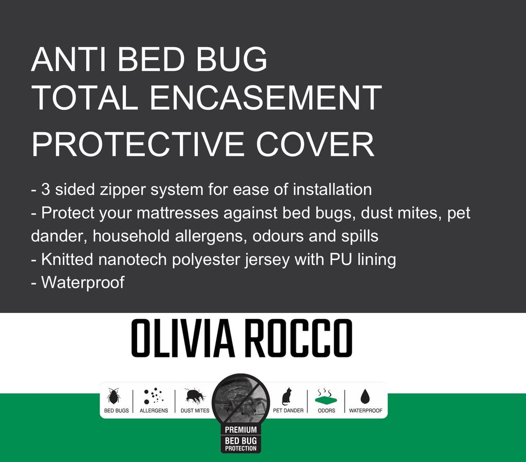 OLIVIA ROCCO Waterproof Anti Bed Bug Mattress Encaser Extra Deep Easy - Care Hotel - Quality Textile - Joe’s Haven