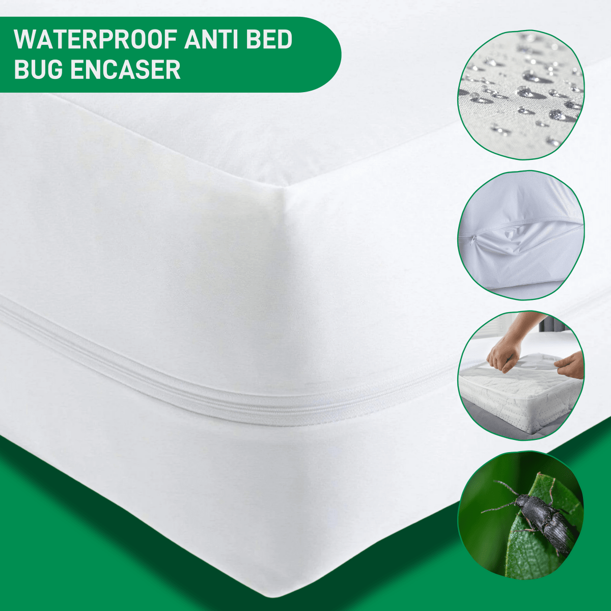 OLIVIA ROCCO Waterproof Anti Bed Bug Mattress Encaser Extra Deep Easy - Care Hotel - Quality Textile - Joe’s Haven