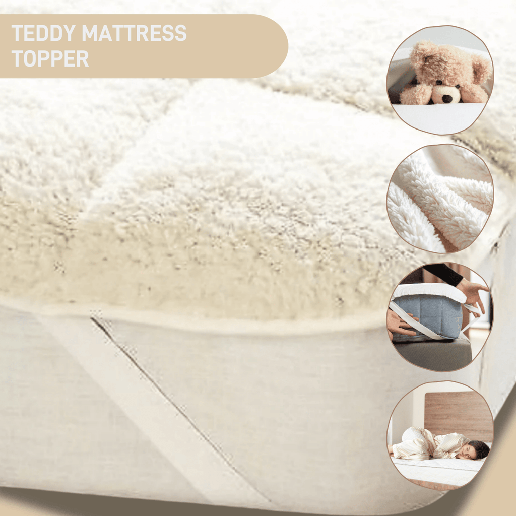 OLIVIA ROCCO Mattress Topper Supreme Comfort Extra Deep Dual Sided Fluffy Teddy OEKO-TEX - Joe’s Haven