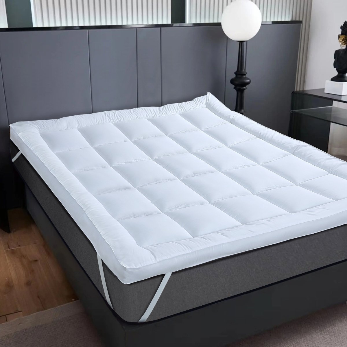 OLIVIA ROCCO Microfibre Mattress Topper Heavy Fill Extra Deep Anti Allergy Cooling - Joe’s Haven