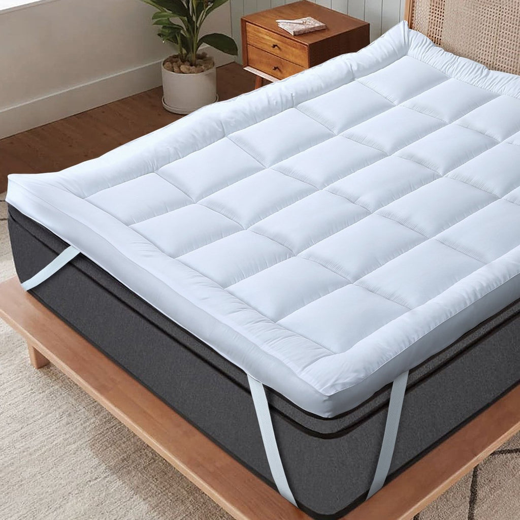 OLIVIA ROCCO Microfibre Mattress Topper Heavy Fill Extra Deep Anti Allergy Cooling - Joe’s Haven