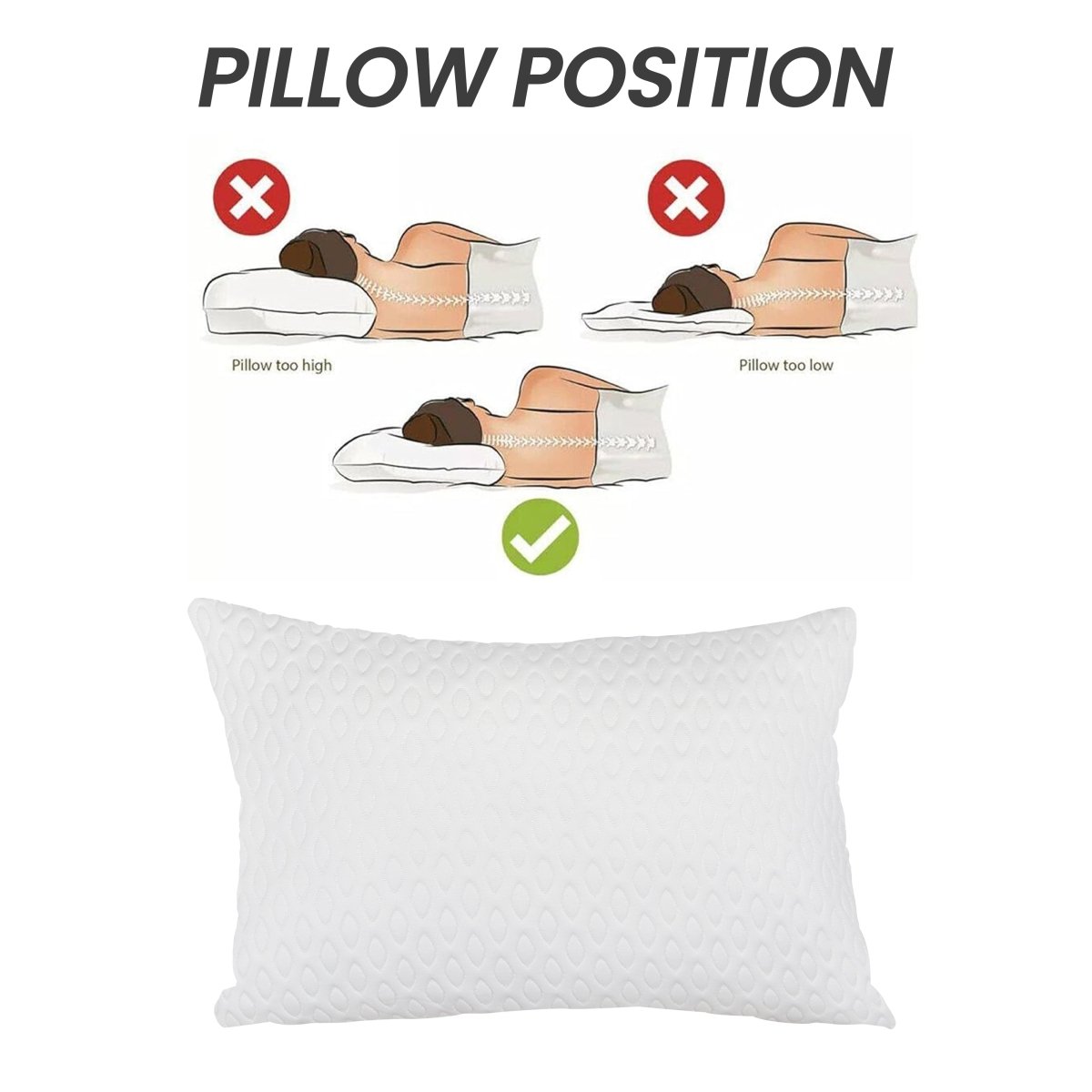OLIVIA ROCCO Air Flow Pillow Hotel Quality Anti Snore Side Sleeper Premium Fibre Filling - Joe’s Haven