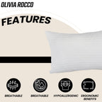 OLIVIA ROCCO Air Flow Pillow Hotel Quality Anti Snore Side Sleeper Premium Fibre Filling - Joe’s Haven