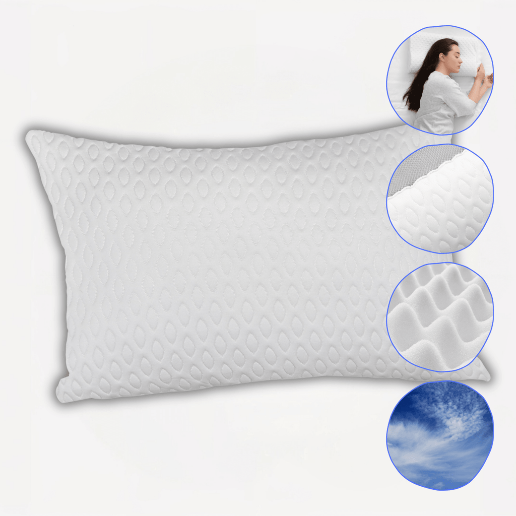 OLIVIA ROCCO Air Flow Pillow Hotel Quality Anti Snore Side Sleeper Premium Fibre Filling - Joe’s Haven