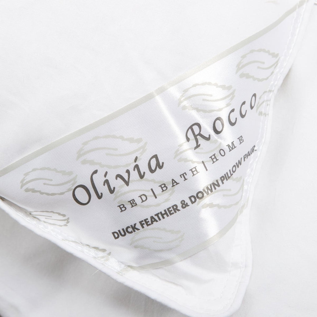OLIVIA ROCCO 2 Pack Hypoallergenic Duck Feather And Down Pillows Hotel Quality Comfort - Joe’s Haven