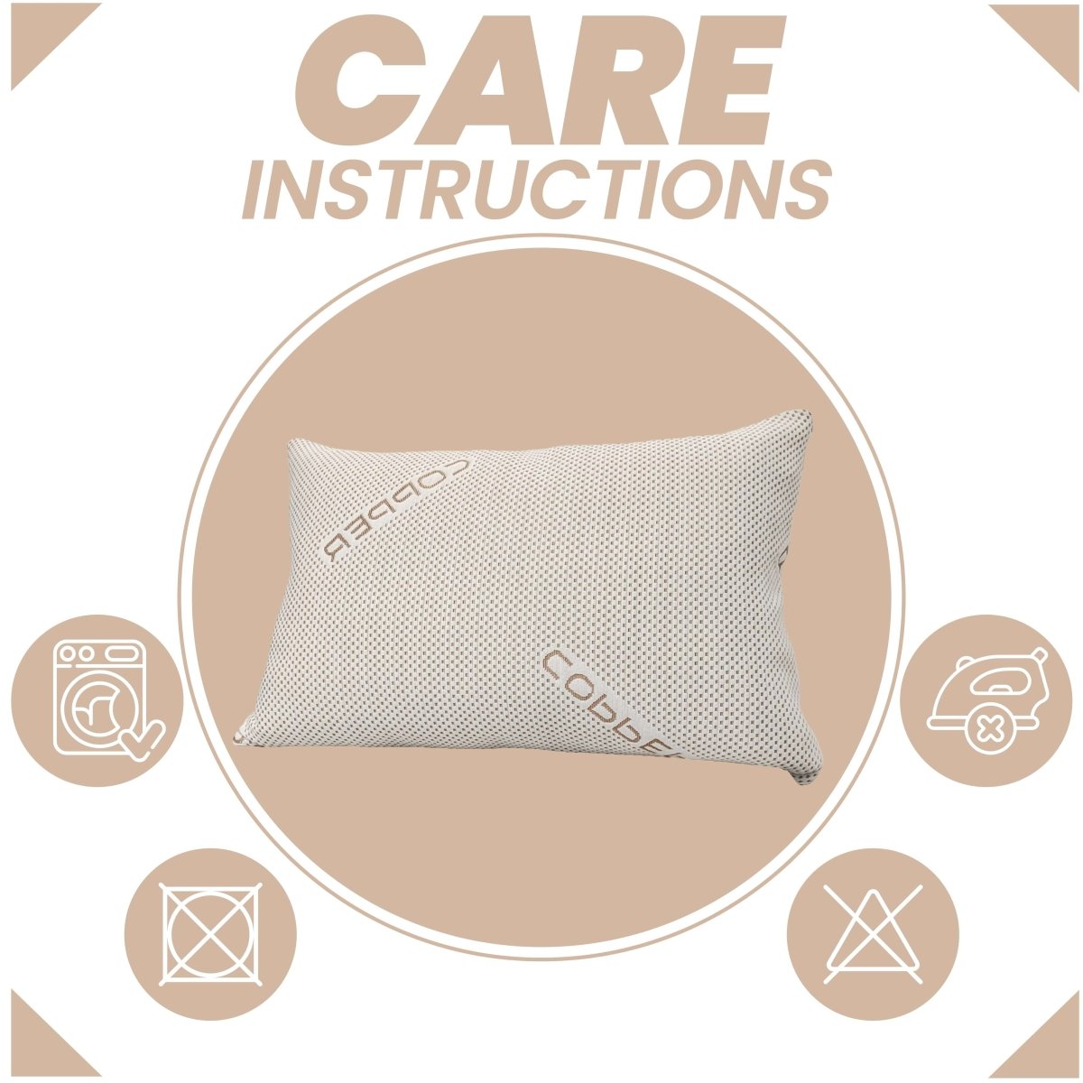 OLIVIA ROCCO Copper Infused Memory Foam Pillow For Skin Health Hypoallergenic Super Soft Hotel - Style Comfort - Joe’s Haven