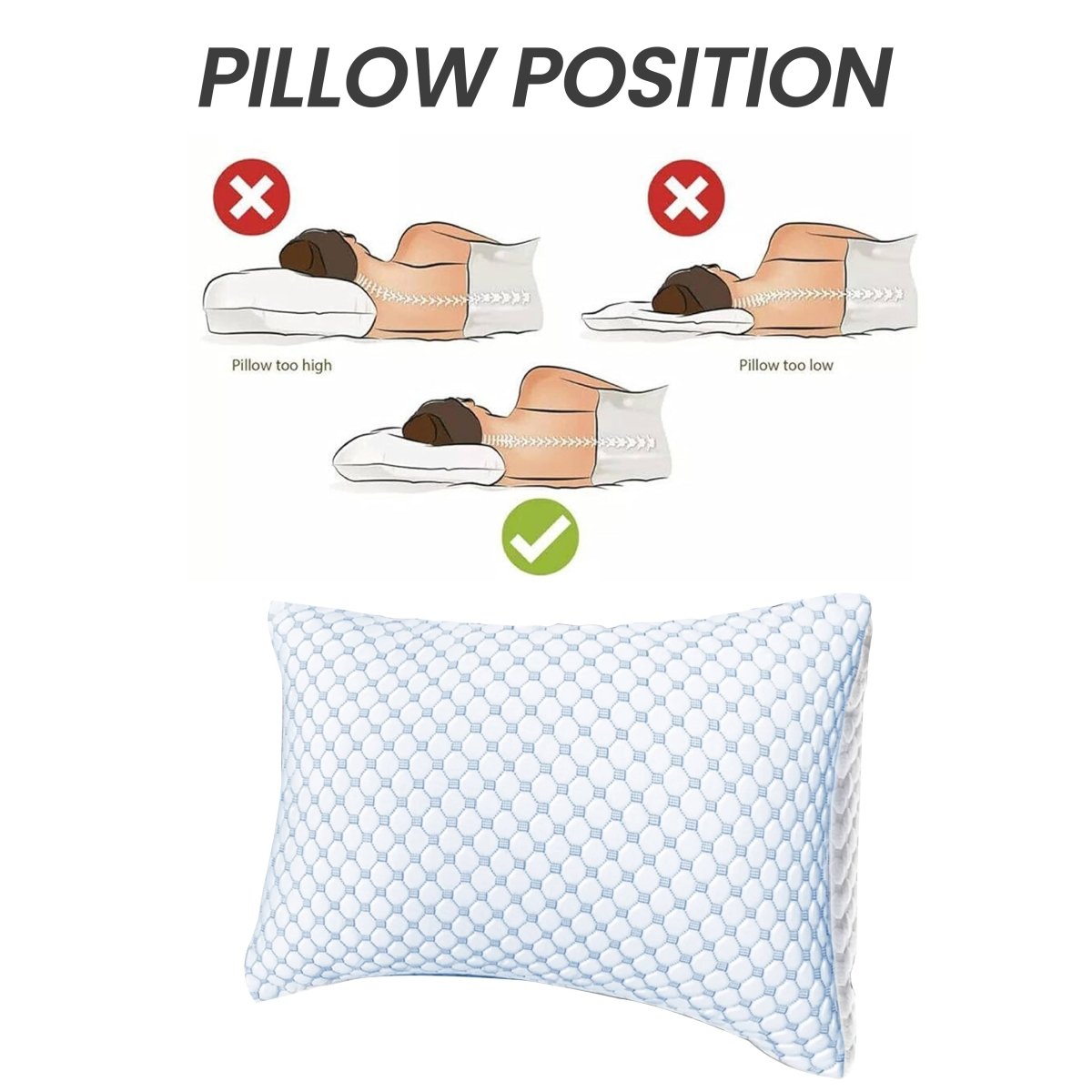 OLIVIA ROCCO Ice Cool Hypoallergenic Cooling Memory Foam Pillow for Cold Night Comfort - Joe’s Haven