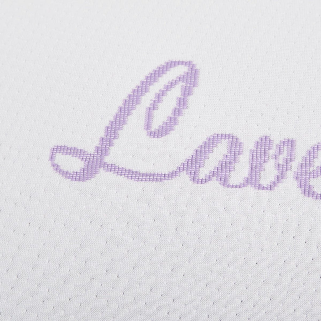OLIVIA ROCCO Lavender Infused Microfibre Hotel Pillow Medium Support Hypoallergenic Side - Joe’s Haven