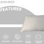 OLIVIA ROCCO Memory Foam Pillow Medium With Luxury Premium Fibre Filling Orthopaedic - Joe’s Haven