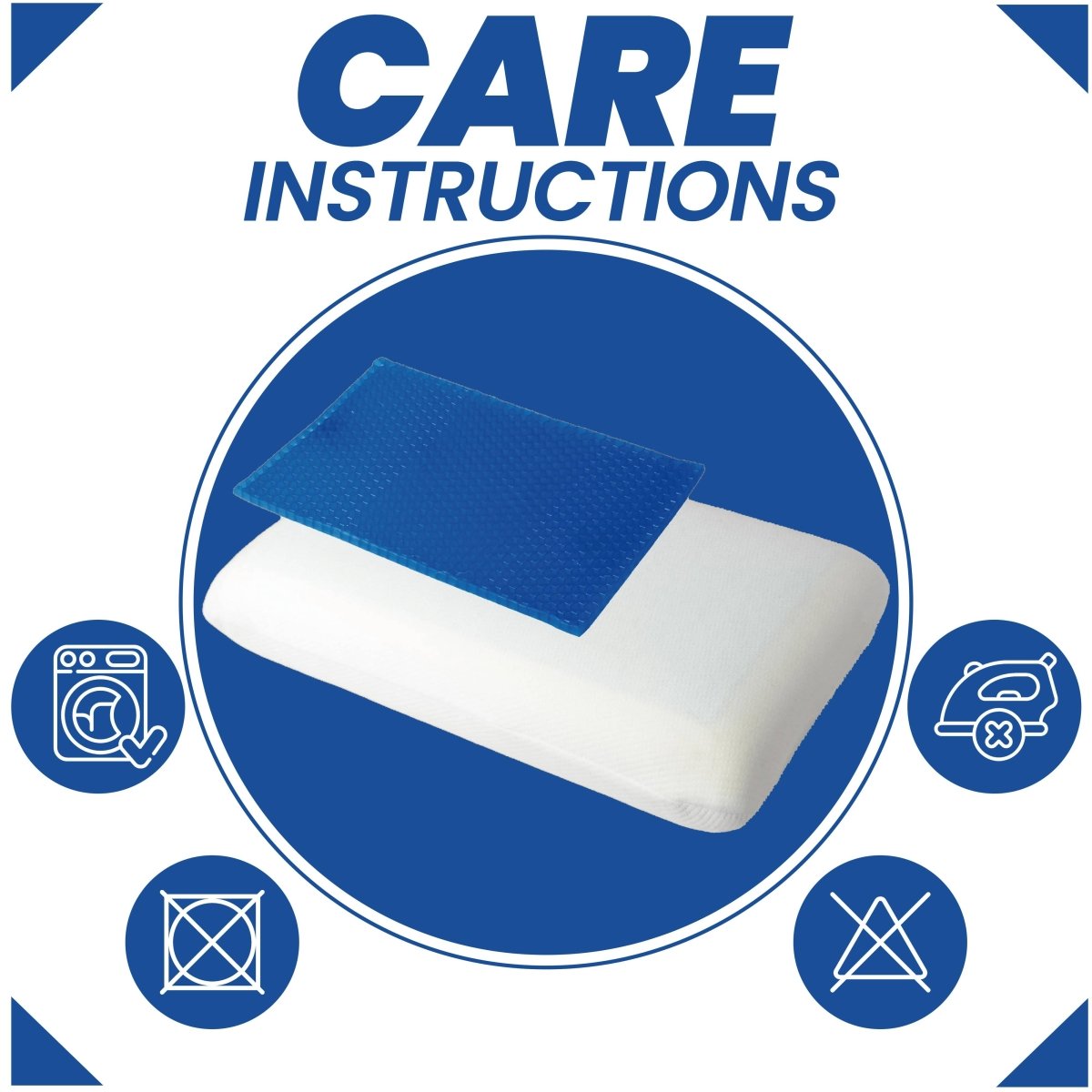 OLIVIA ROCCO Cooling Gel Memory Foam Pillow With Breathable Cover Orthopaedic Support - Joe’s Haven
