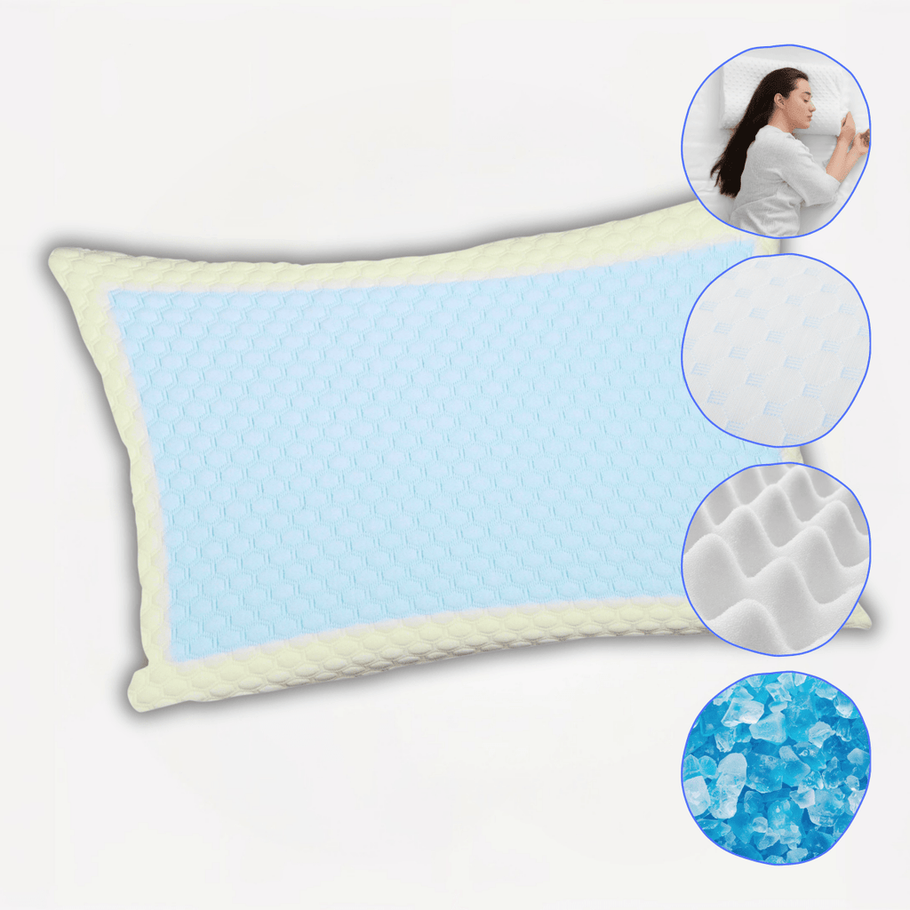 OLIVIA ROCCO Cooling Gel Memory Foam Pillow With Breathable Cover Orthopaedic Support - Joe’s Haven