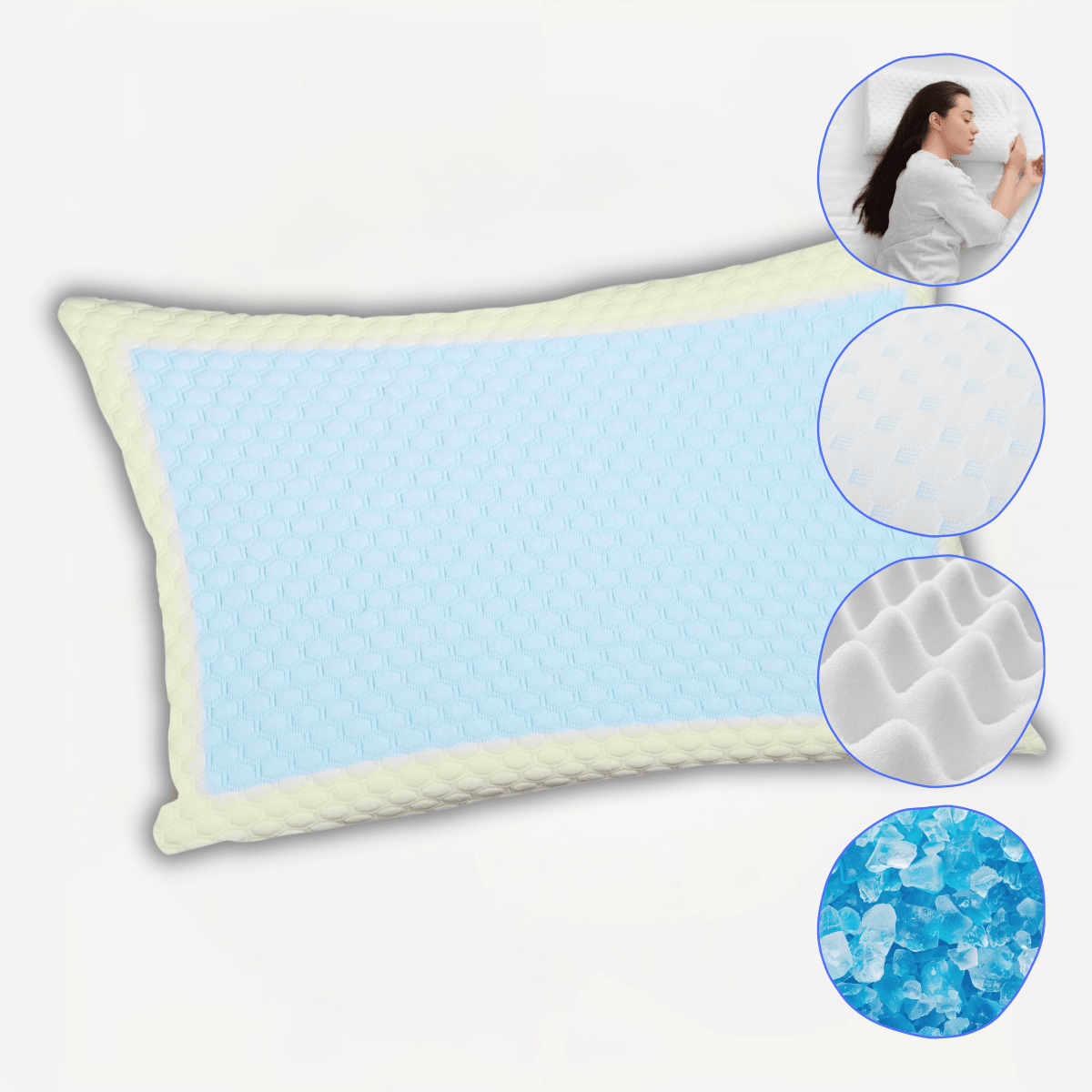 OLIVIA ROCCO Cooling Gel Memory Foam Pillow With Breathable Cover Orthopaedic Support - Joe’s Haven