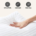 OLIVIA ROCCO 2 Pack Luxury Hotel Pillows Hypoallergenic Hollowfibre Soft Medium Support - Joe’s Haven