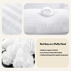OLIVIA ROCCO 2 Pack Luxury Hotel Pillows Hypoallergenic Hollowfibre Soft Medium Support - Joe’s Haven