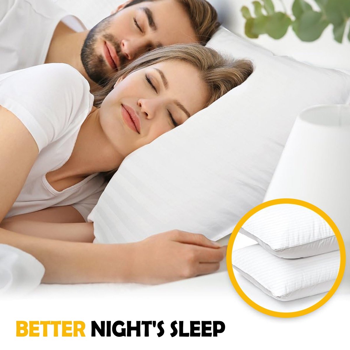 OLIVIA ROCCO 2 Pack Luxury Hotel Pillows Hypoallergenic Hollowfibre Soft Medium Support - Joe’s Haven