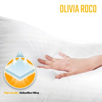OLIVIA ROCCO 2 Pack Luxury Hotel Pillows Hypoallergenic Hollowfibre Soft Medium Support - Joe’s Haven