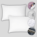 OLIVIA ROCCO 2 Pack Luxury Hotel Pillows Hypoallergenic Hollowfibre Soft Medium Support - Joe’s Haven