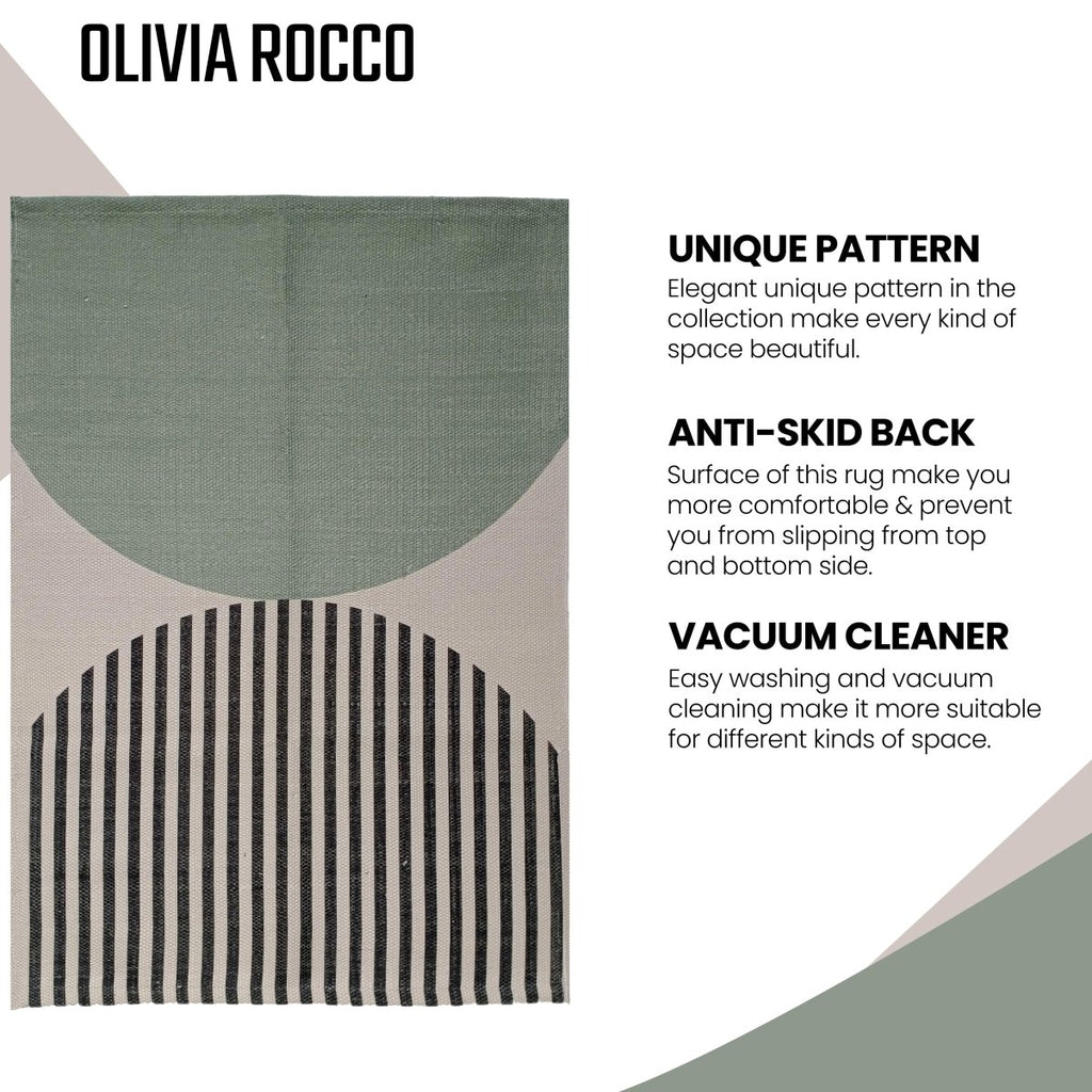 OLIVIA ROCCO Printed Rug Amphi Colour Non Slip Soft Durable Floor Rug For Living Room - Joe’s Haven