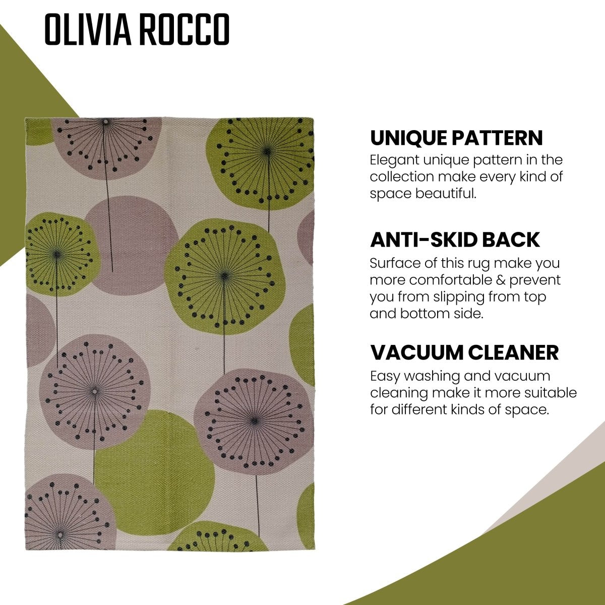 OLIVIA ROCCO Printed Rug Flor Design Modern Non Slip Soft Durable Floor Rug Hotel - Quality Everyday Comfort - Joe’s Haven
