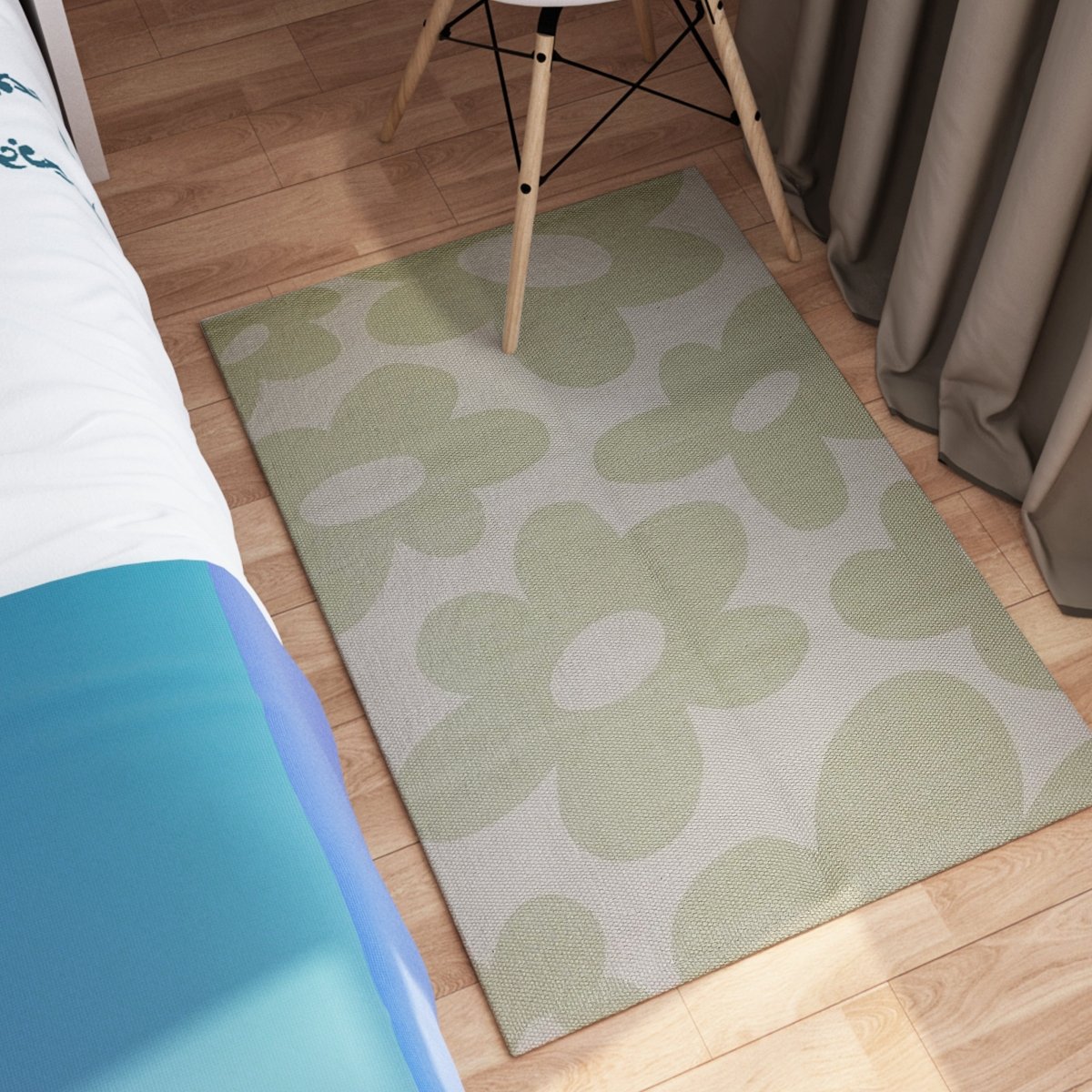 OLIVIA ROCCO Printed Rug Jardin Design Modern Non Slip Soft Durable Floor Rug For Living - Joe’s Haven
