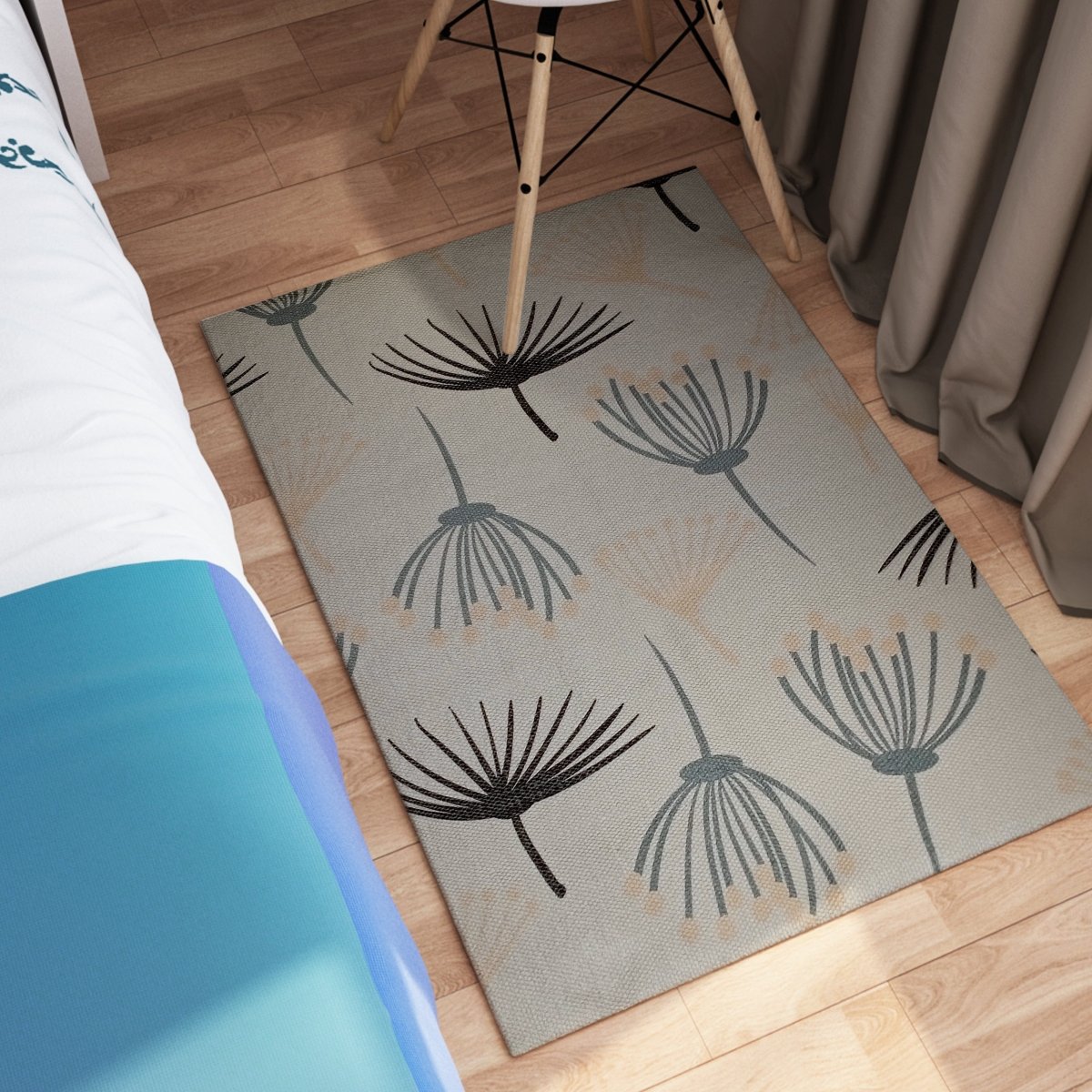 OLIVIA ROCCO Printed Rug Nina Design Colour Non - Slip Modern Floor Rug For Living Room - Joe’s Haven