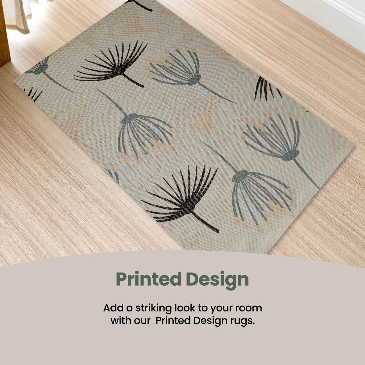 OLIVIA ROCCO Printed Rug Nina Design Colour Non - Slip Modern Floor Rug For Living Room - Joe’s Haven