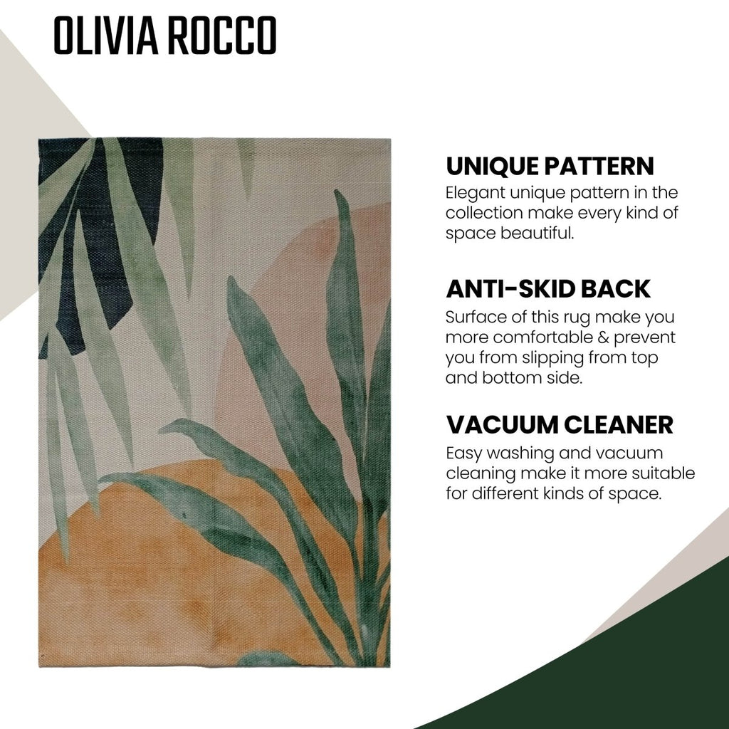 OLIVIA ROCCO Printed Rug Sabine Design Modern Non Slip Soft Durable Floor Rug for Living - Joe’s Haven