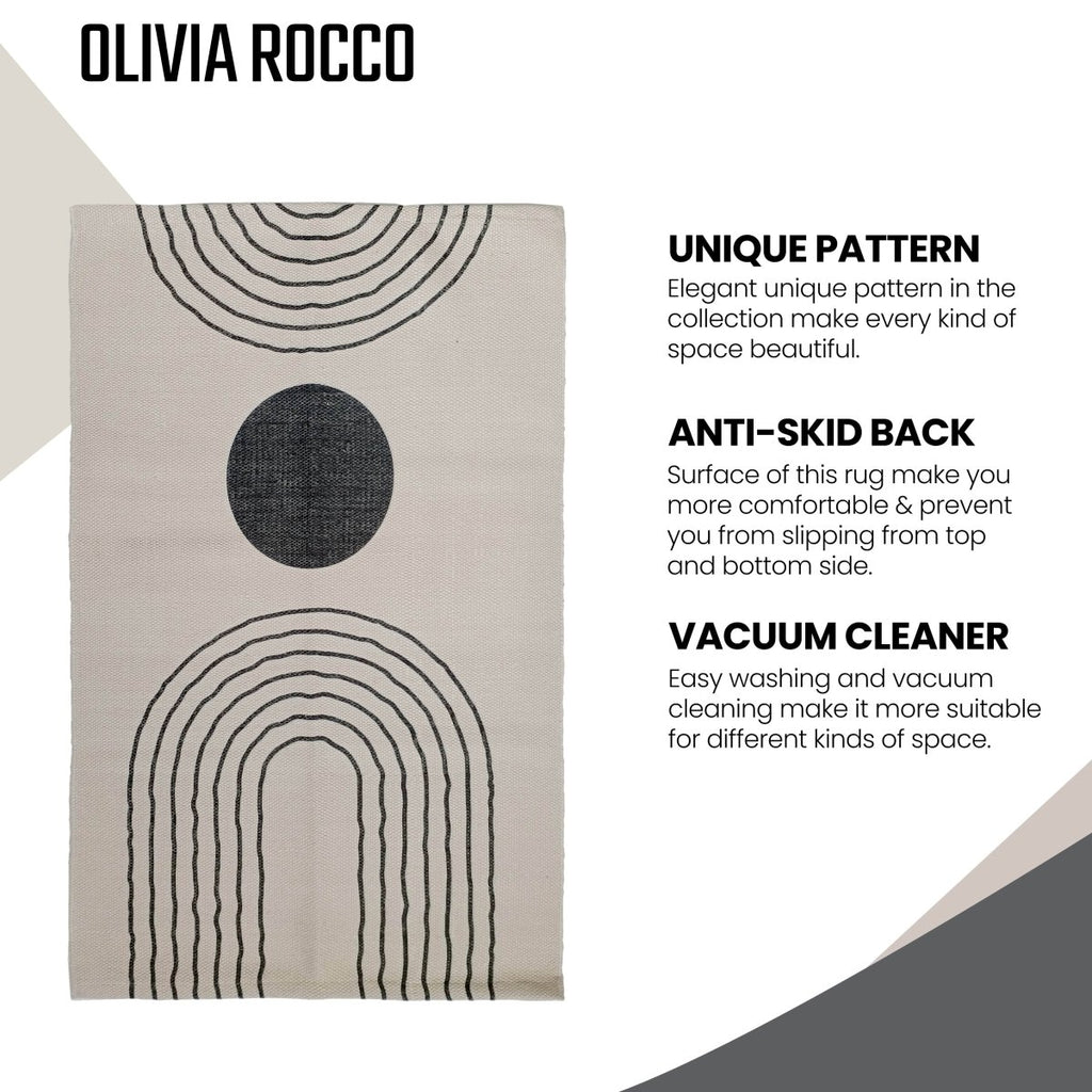 OLIVIA ROCCO Printed Rug Tuscany Design Non Slip Soft Durable Floor Rug For Living Room - Joe’s Haven