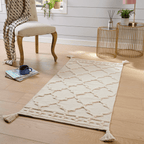 OLIVIA ROCCO Marrakesh Hand Woven Cotton Rug Eco Friendly Durable Carpet For Living Room - Joe’s Haven