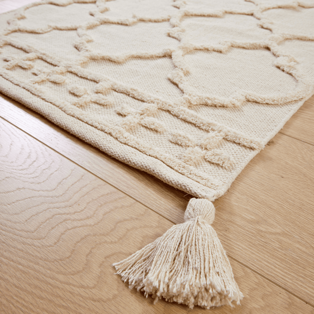 OLIVIA ROCCO Marrakesh Hand Woven Cotton Rug Eco Friendly Durable Carpet For Living Room - Joe’s Haven