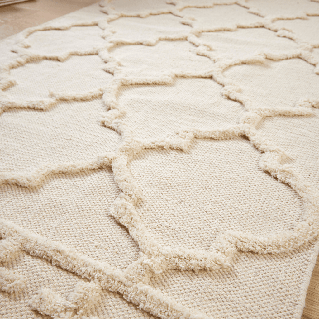 OLIVIA ROCCO Marrakesh Hand Woven Cotton Rug Eco Friendly Durable Carpet For Living Room - Joe’s Haven