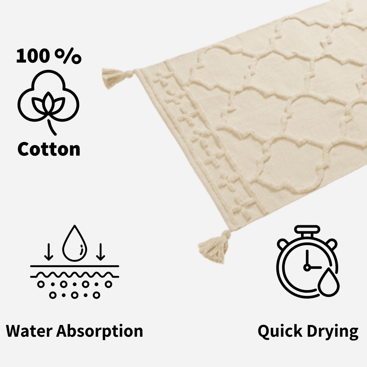 OLIVIA ROCCO Marrakesh Hand Woven Cotton Rug Eco Friendly Durable Carpet For Living Room - Joe’s Haven