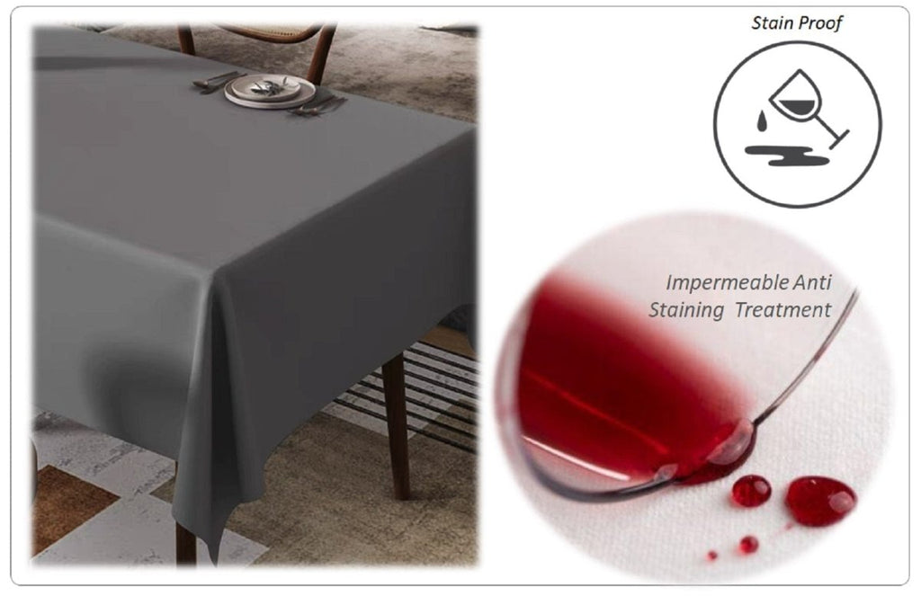 OLIVIA ROCCO Waterproof Wipe Clean Rectangular Tablecloth 145x200cm Stain Resistant - Joe’s Haven