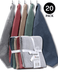 OLIVIA ROCCO 20 Pack Tea Towel Set Waffle Weave 100% Cotton Absorbent Durable Kitchen - Joe’s Haven