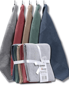 OLIVIA ROCCO 5 Pack Ultra Absorbent Waffle Kitchen Tea Towels Soft Cotton Assorted - Joe’s Haven