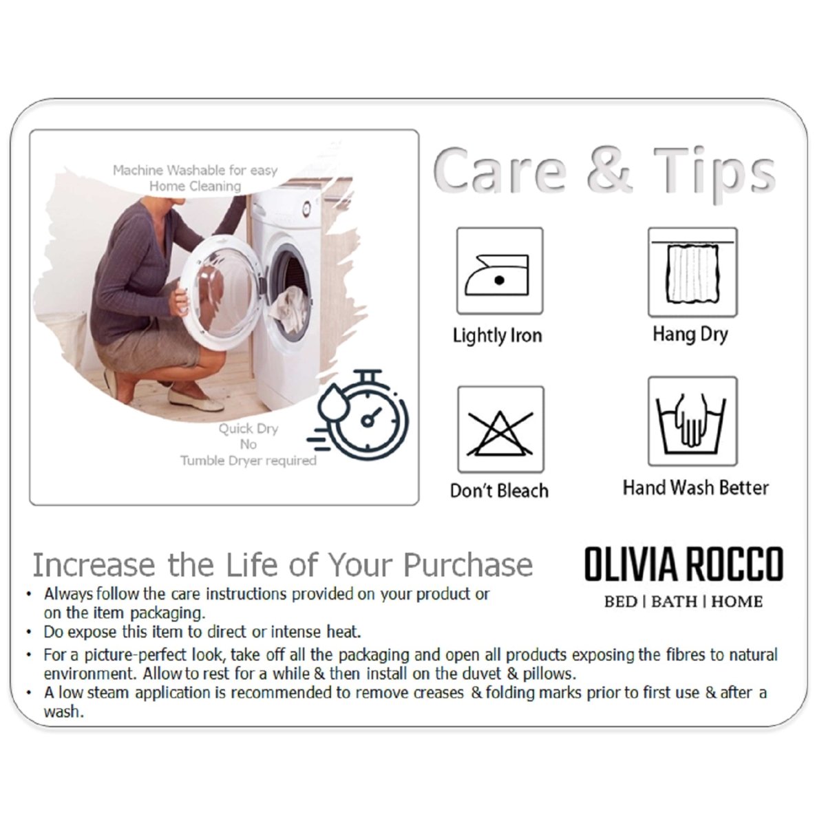 OLIVIA ROCCO 5 Pack Cotton Kitchen Tea Towels Striped Ribbed Waffle 45cm x 65cm Quick Dry - Joe’s Haven