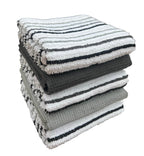OLIVIA ROCCO 5 Pack Cotton Kitchen Tea Towels Striped Ribbed Waffle 45cm x 65cm Quick Dry - Joe’s Haven