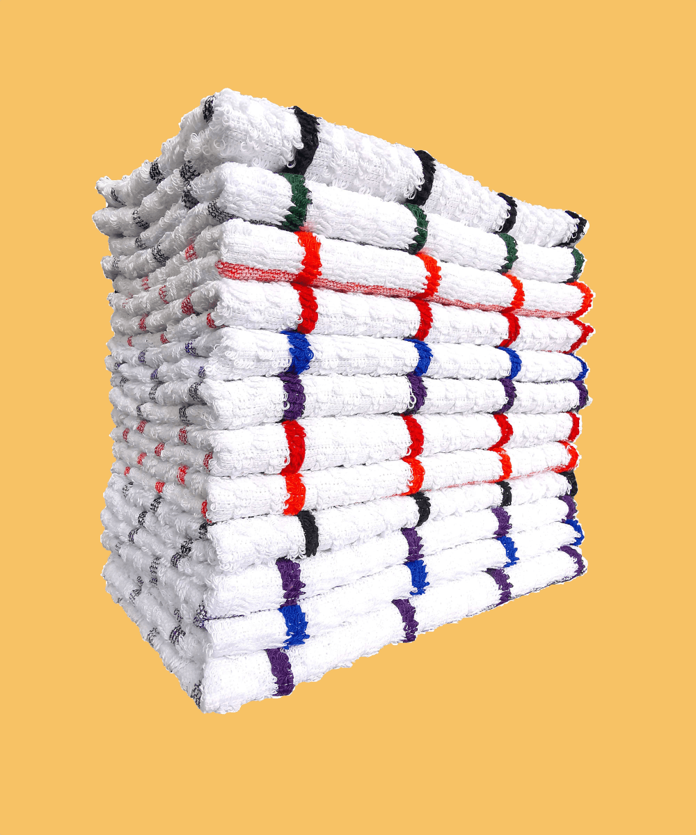 OLIVIA ROCCO Catering Grade Terry Tea Towels Pack Of 12 100% Indus Valley Cotton Super Soft Easy - Care Home Essential - Joe’s Haven