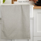 OLIVIA ROCCO Pack Of 5 Large 100% Cotton Tea Towels Quick Dry Check Pattern Dish Cloths - Joe’s Haven