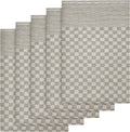 OLIVIA ROCCO Pack Of 5 Large 100% Cotton Tea Towels Quick Dry Check Pattern Dish Cloths - Joe’s Haven