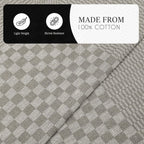 OLIVIA ROCCO Pack Of 5 Large 100% Cotton Tea Towels Quick Dry Check Pattern Dish Cloths - Joe’s Haven