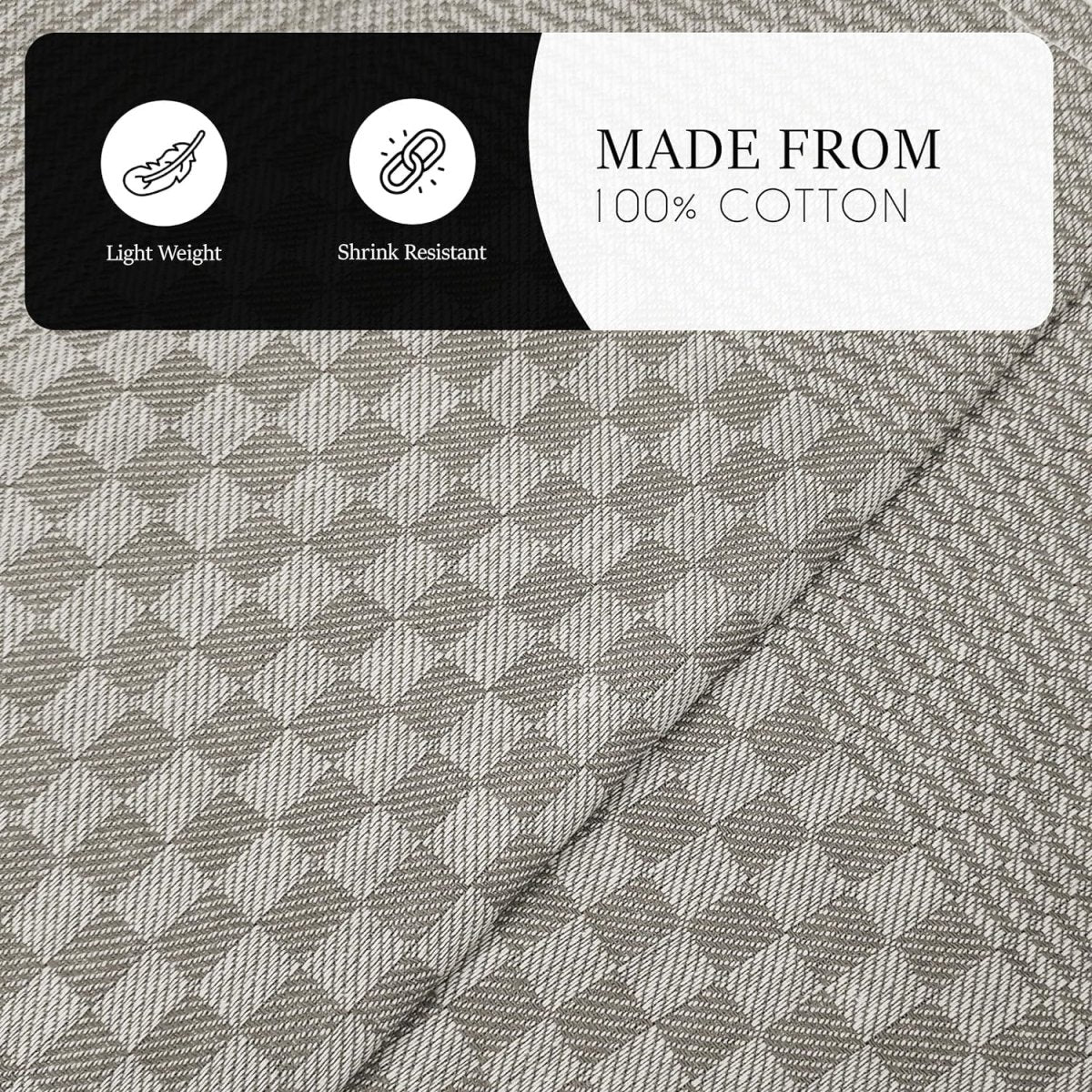 OLIVIA ROCCO Pack Of 5 Large 100% Cotton Tea Towels Quick Dry Check Pattern Dish Cloths - Joe’s Haven