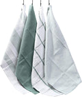 OLIVIA ROCCO Pack Of 4 Green Cotton Tea Towels 65x45 Cm High Absorbency Durable Super Soft Easy - Care Home Essential - Joe’s Haven