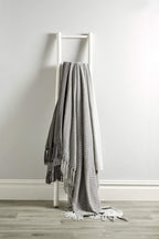 OLIVIA ROCCO Handwoven Large Check Pure Indian Cotton Throw Blanket With Tassels Eco - Joe’s Haven