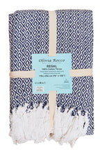 OLIVIA ROCCO Regal Handwoven Pure Cotton Throw Blanket Diamond Geometric Pattern - Joe’s Haven