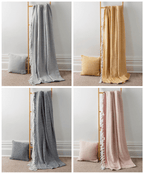 OLIVIA ROCCO Regal Handwoven Pure Cotton Throw Blanket Diamond Geometric Pattern - Joe’s Haven